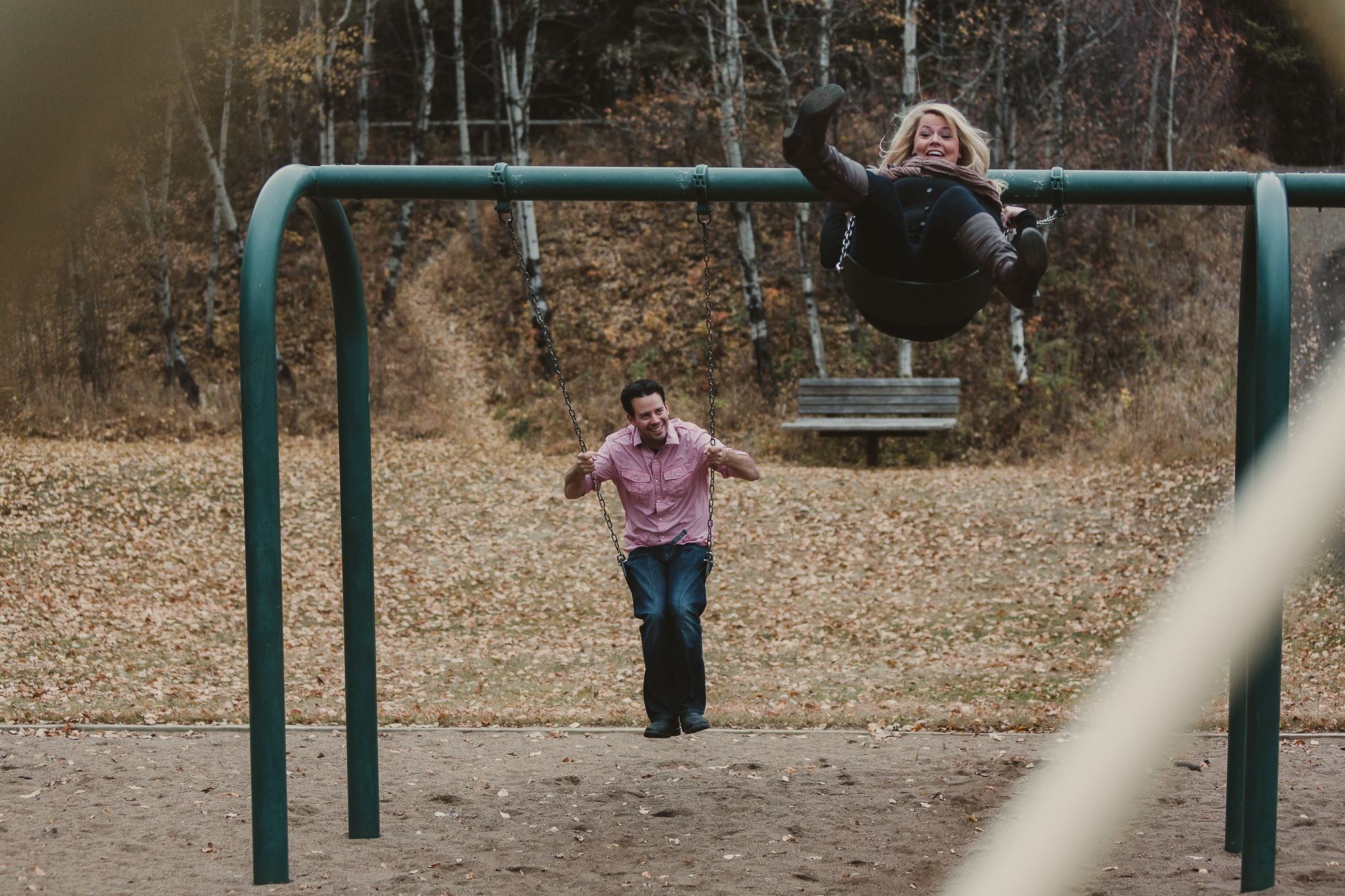 couple on a swing