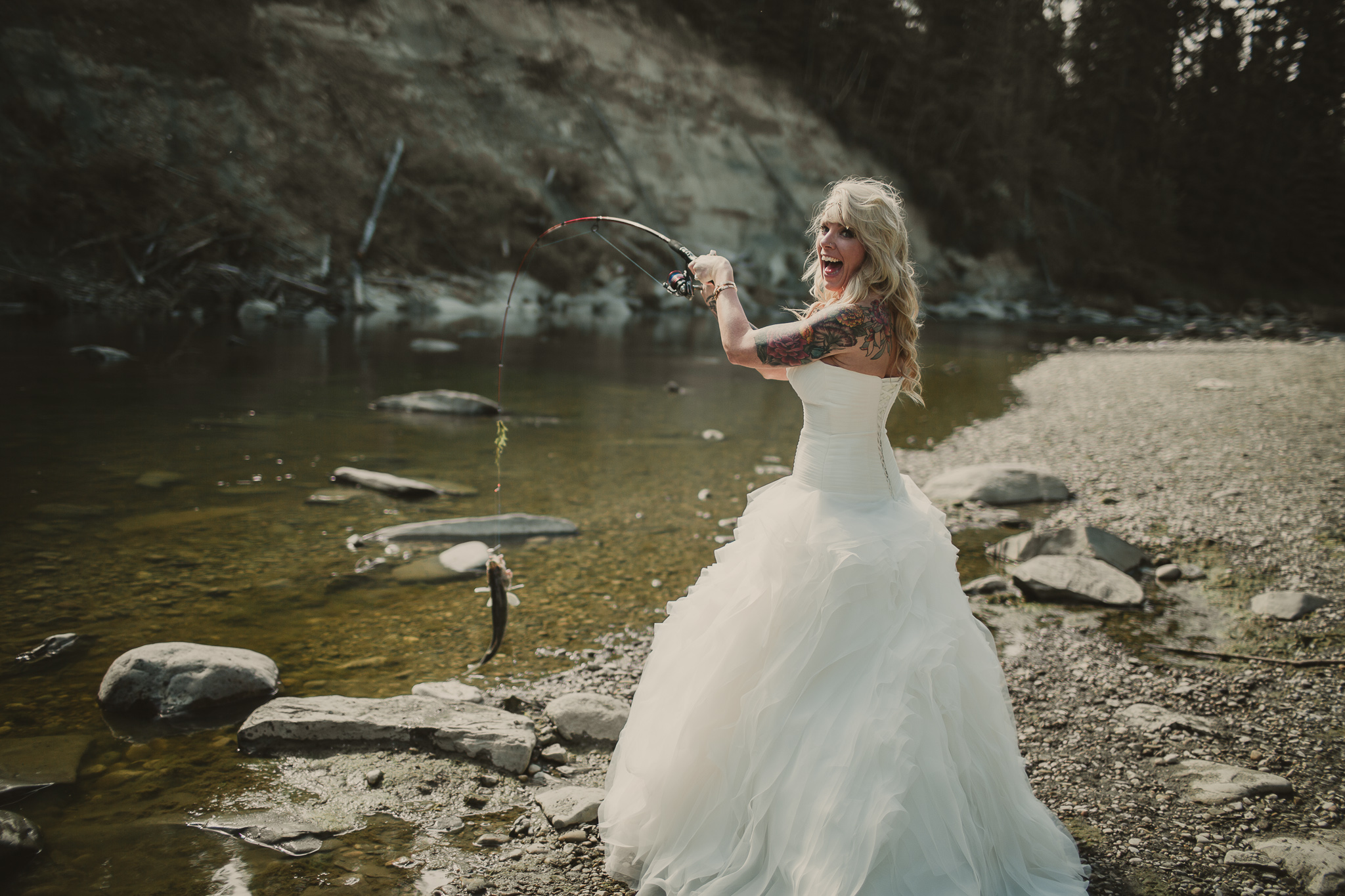bride fishing