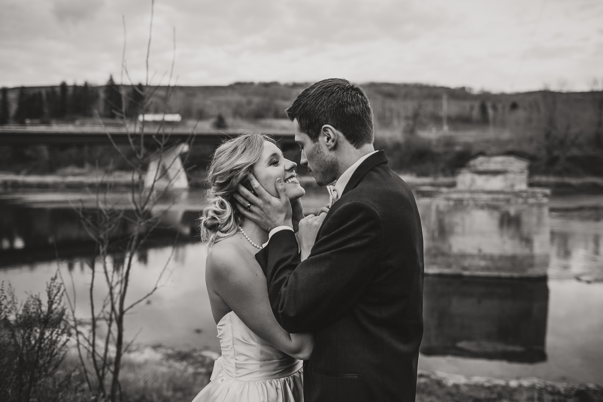 couple looking at one another and smiling