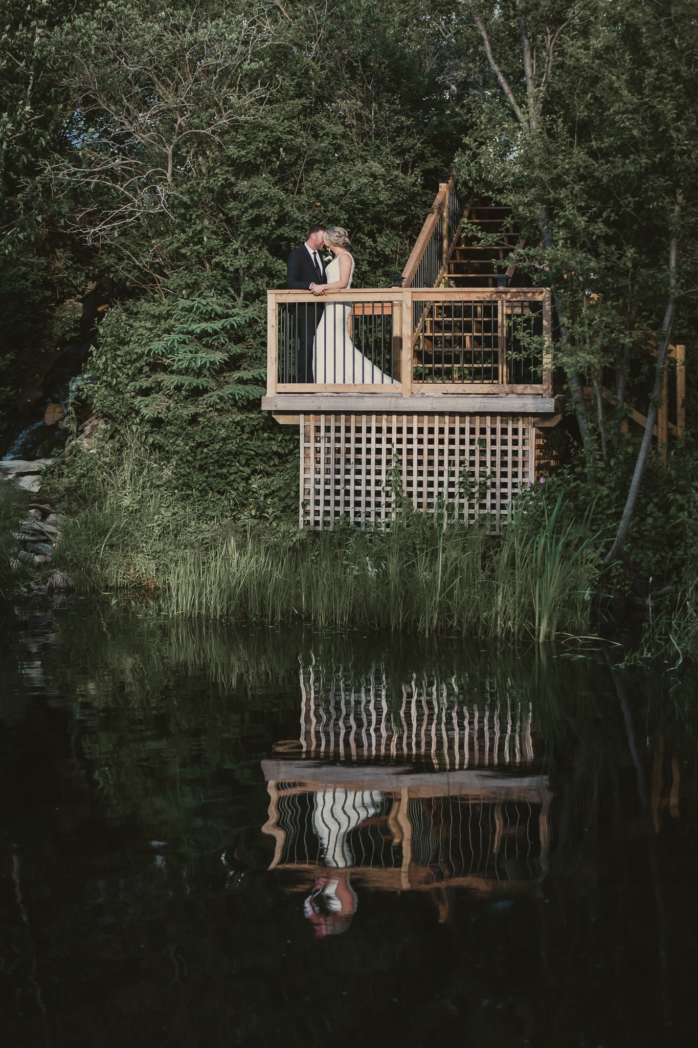 Wedding Couple on a dock